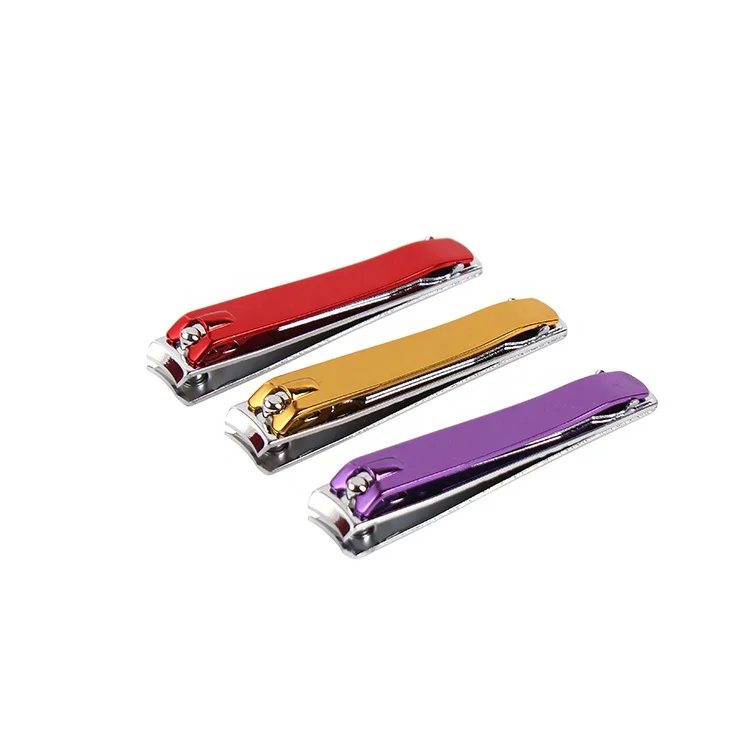 wholesale stainless steel spring nail clipper finger nail cutter