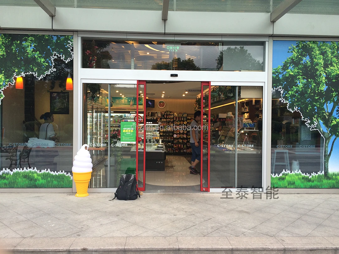 Professional Automatic Glass Sliding Door Drive Set Modern Design Style for Commercial Interior Use for Hotels Finished Surface