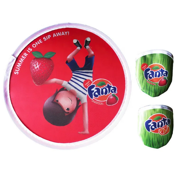 Складной Летающий ручной вентилятор складной нейлоновый флаер с мешочком на заказ