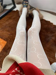 Fashion brand designer tights letter stockings sexy pantyhose fishnet stockings