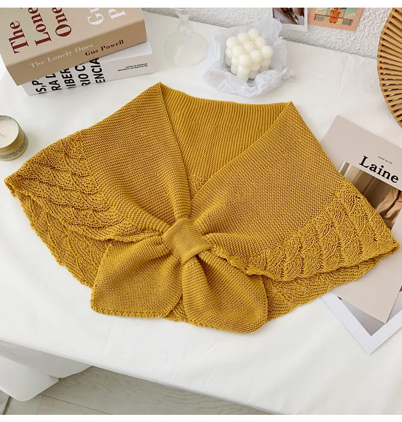New Arrival Spring and Summer Turn Down Neck Women Knitted Poncho Sweater Patterns Shawl Crochet Poncho for Women Sweater