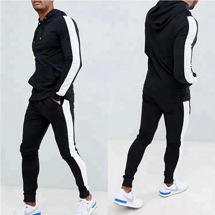 Nike tracksuit white sales stripe