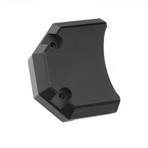 Custom CNC Machining Black Anodized Aluminum Connection Base Mounting Bracket in Robotics Component for Machinery Hardware