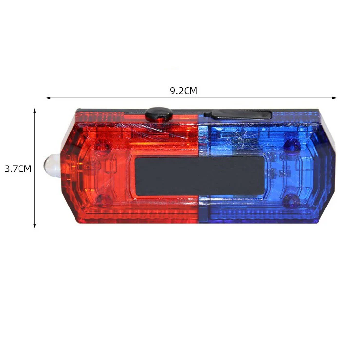 Traffic Guidance Patrol Night Light Led Red Blue Flashing Torch Light Shoulder Lamp