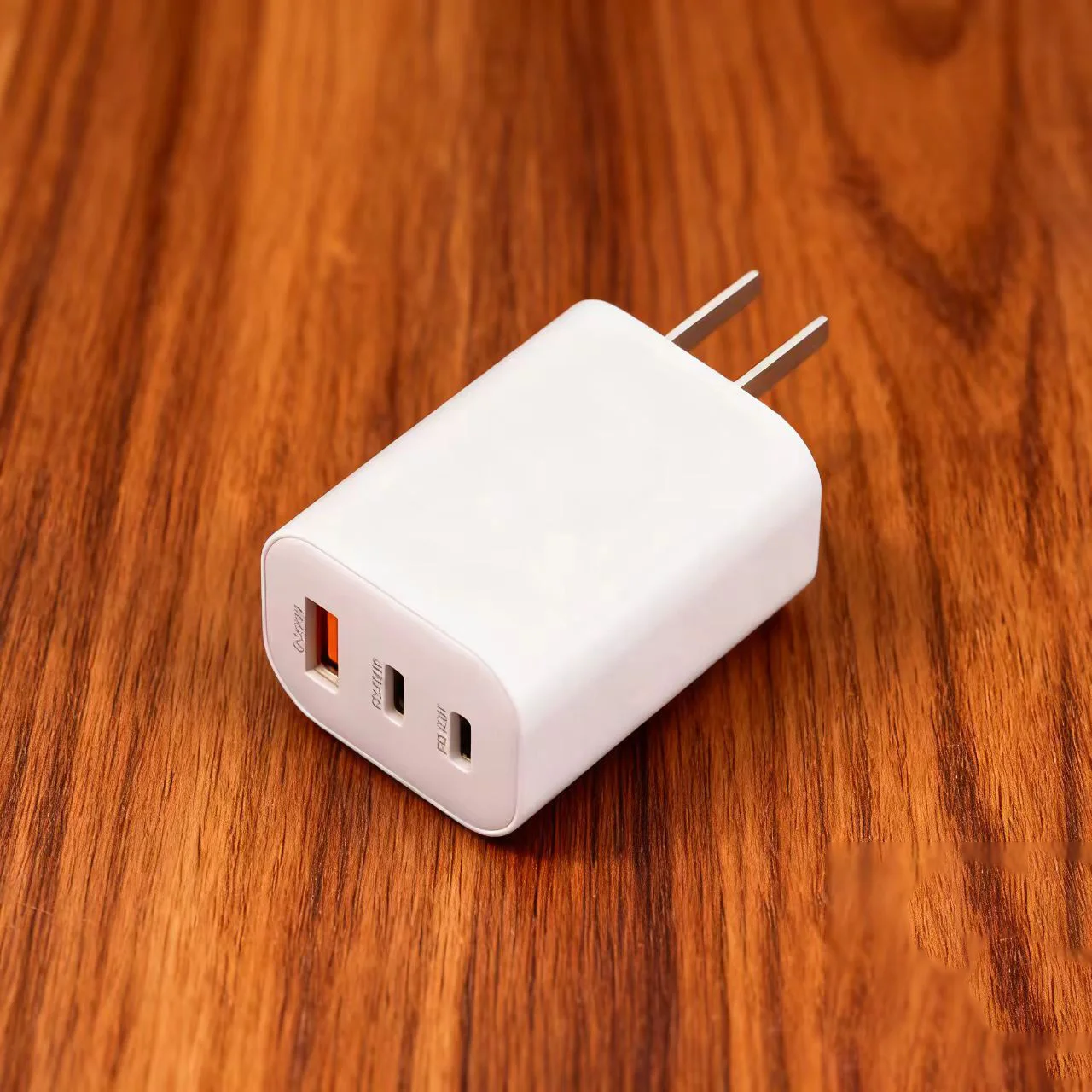 PD 65W USB-C Charger, US Standard PD Fast Charging Type-C Charger, GaN Multi-Port Wall Charger Dual USB-C Output A809