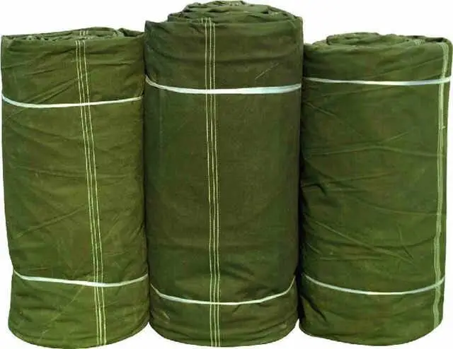 Heavy Duty Green Duck Polyester Canvas Tarpaulin Sheet for Truck Roof Covering
