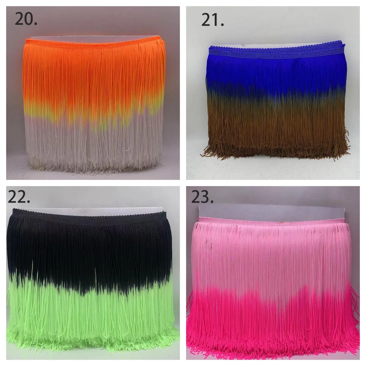 20cm Smooth Gradient Color Tassel Soft Garment Accessories Nylon Yarn