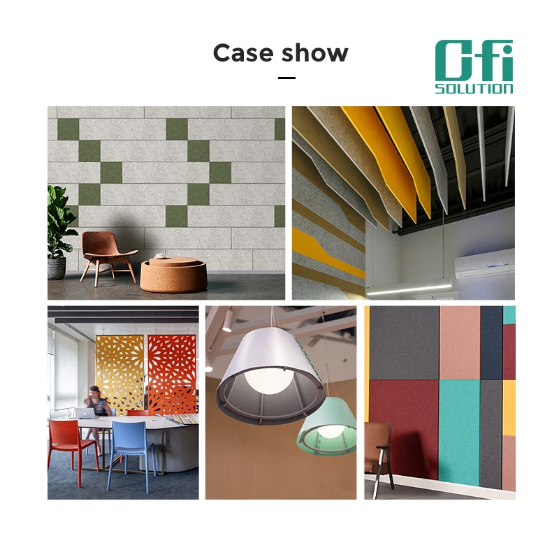 Eco-friendly Noise Reduction Material Polyester Acoustic Panels Fireproof Plain PET Acoustic Panels Office Acoustic Solution