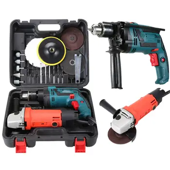 New electric angle mill hand electric drill tool kit electric drill angle mill kit power tool assembly set