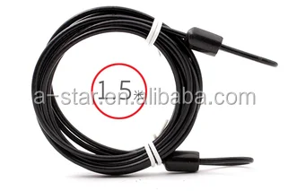 Luggage high carbon pvc steel wire hose lock safety rope lanyard cable anti theft Security Wire cables
