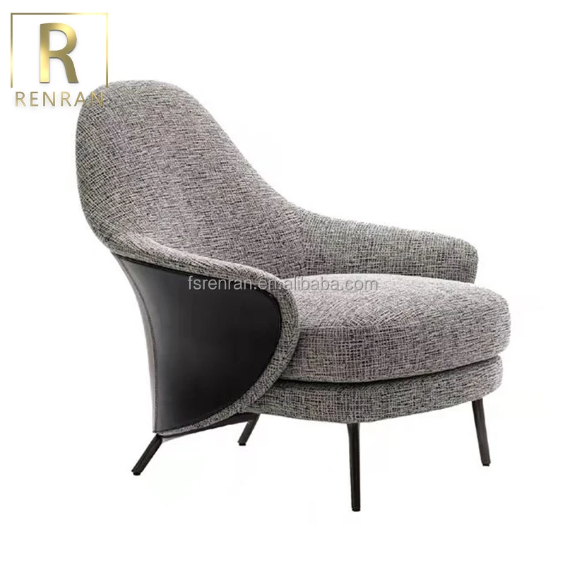 Italian Style Relax Sofa Chair Nordic Designer Fabric Modern Light