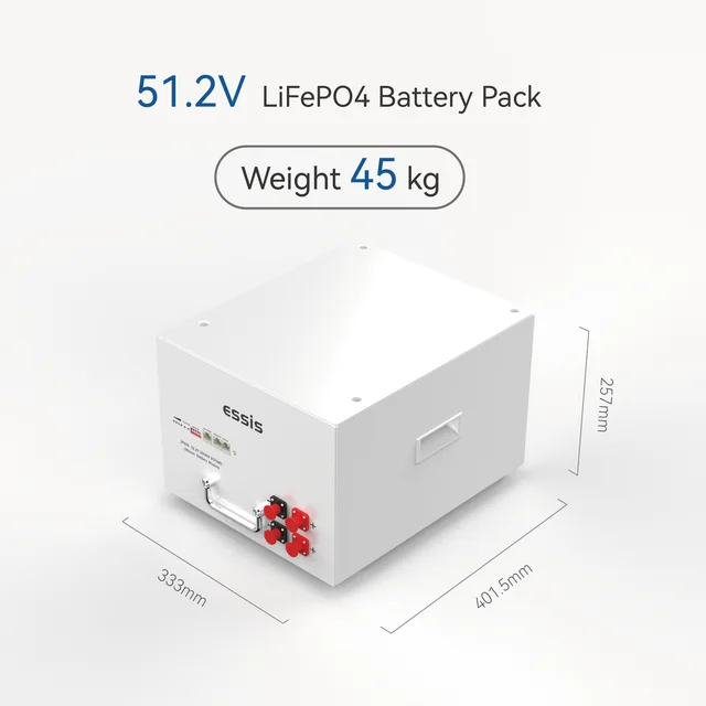 Stackabe 51.2V LiFePO4 Battery Pack Solar Battery Home Energy Storage System 20kwh