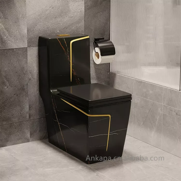 Modern Sanitary Ware Ceramic One Piece Wc Bathroom Marble Toilet Siphon ...