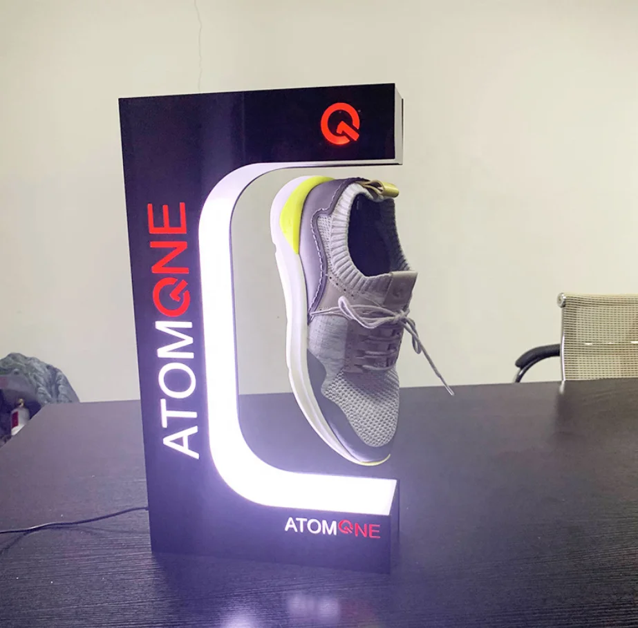 OUJIA Single Shoe Store Shop Rotating Display Stands Hanging Holder Anti Gravity Magnetic Shoe Stand