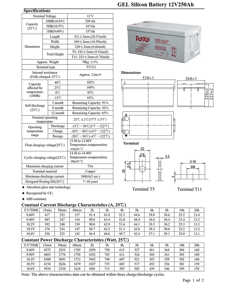 Esg Energy Storage Gel Battery 12v 200ah 100ah Deep Cycle Lead Acid