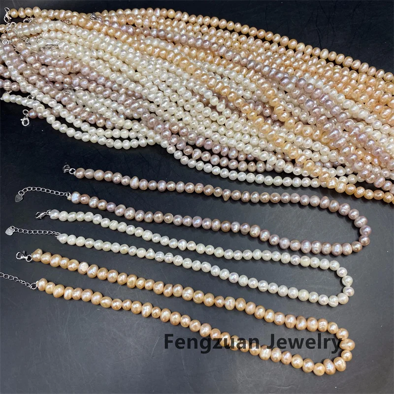 Zhuji China Natural 8mm Round Pearl Strand Length Factory Price 5A Fresh Water Pearl Strand for Women Necklace
