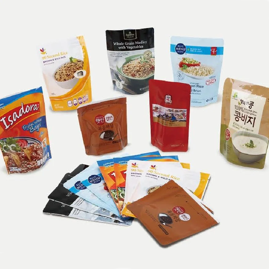 Custom Colour Printing High Temperature Microwavable Good Grade Stand up Cooking Retort Pouch for Soup Food Packing