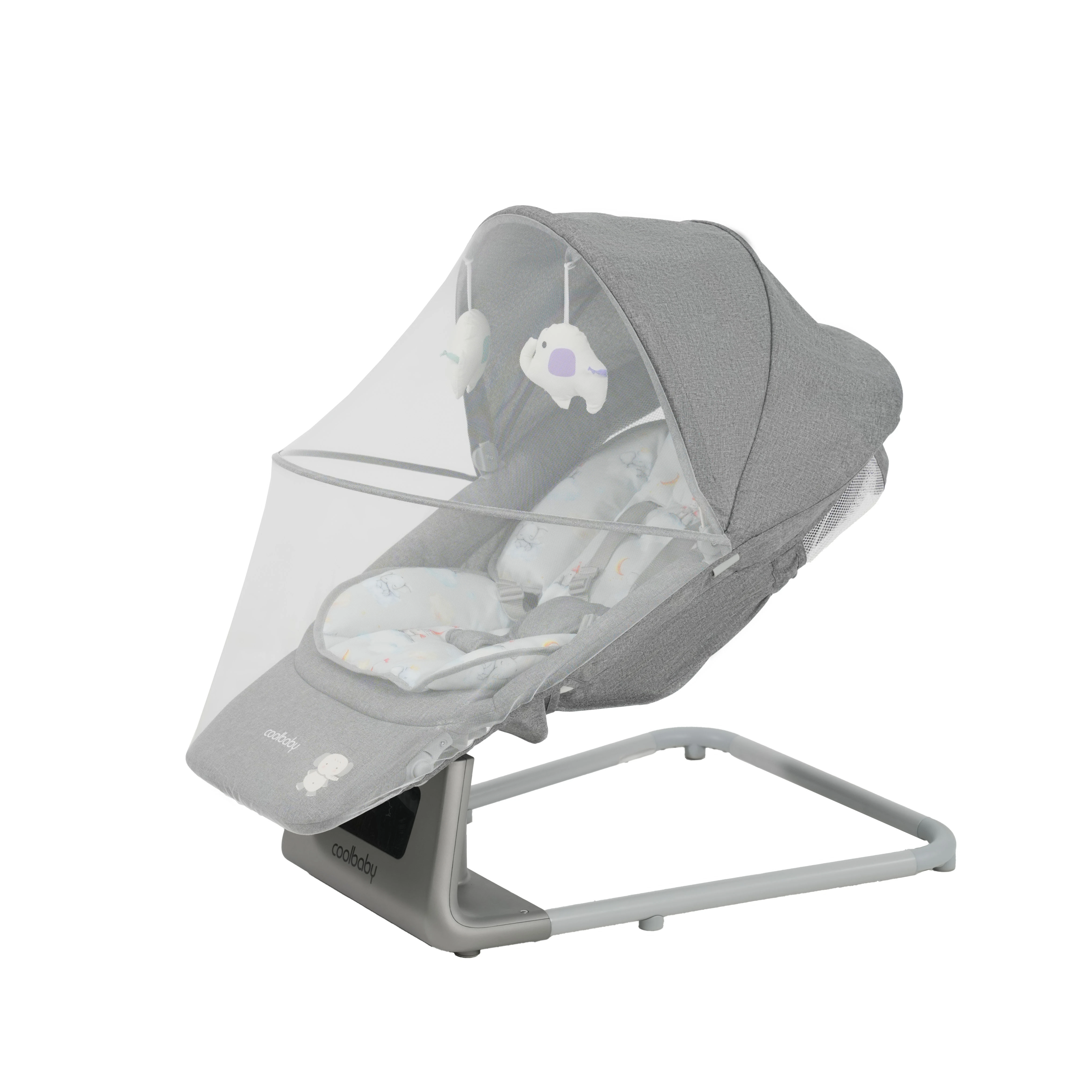RS003D01 Cool Baby New Arrival Bigger Size Adjustable Footrest Electric Swing Chair for Newborn