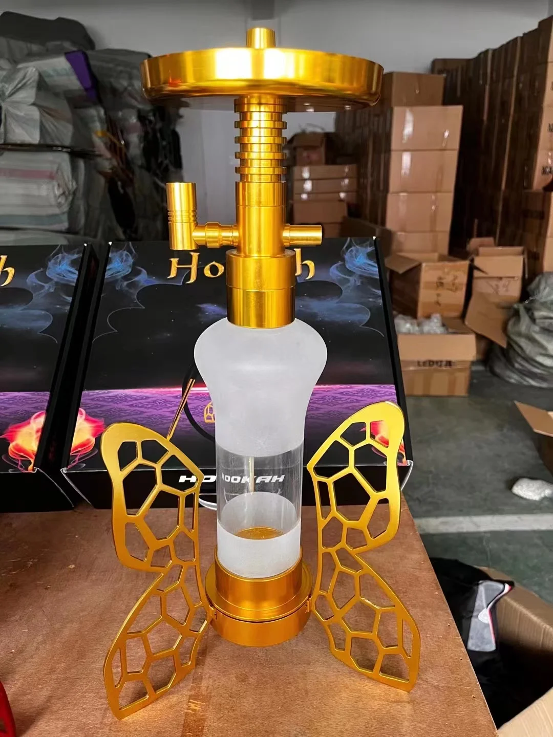 Hookah Snake Model Full Set Metal and Resin Base with Colors LED Light Shisha Snake Set