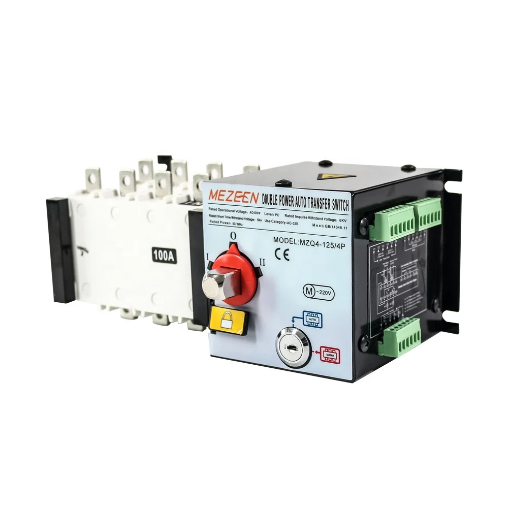 NLQ4-125-4P Automatischer Umschalter 400V/125A – CB-Ausführung, Microschalter, Für Beleuchtung & Brandschutz