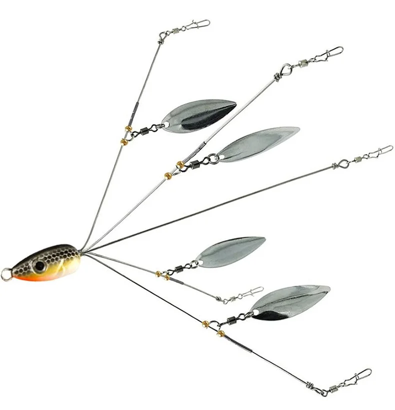5 Arms Umbrella Rig Fishing Ultralight Tripod Bass Lures Bait ...