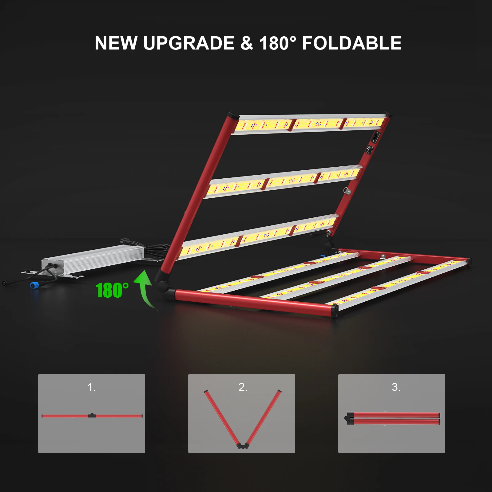 650W Full Spectrum Daisy Chain Dimmable Led Grow Light with Lm281b Lm301b Lm301h for Hydroponic Plant Growth