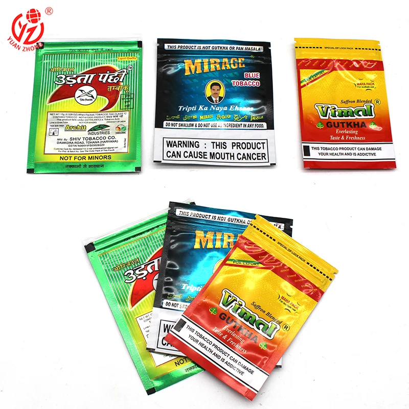 Custom Printed 50g Amber Leaf Tobacco Zipper Bag Food Grade PET/PE Material  Empty Plastic Pouch with Heat Sealing for Packaging