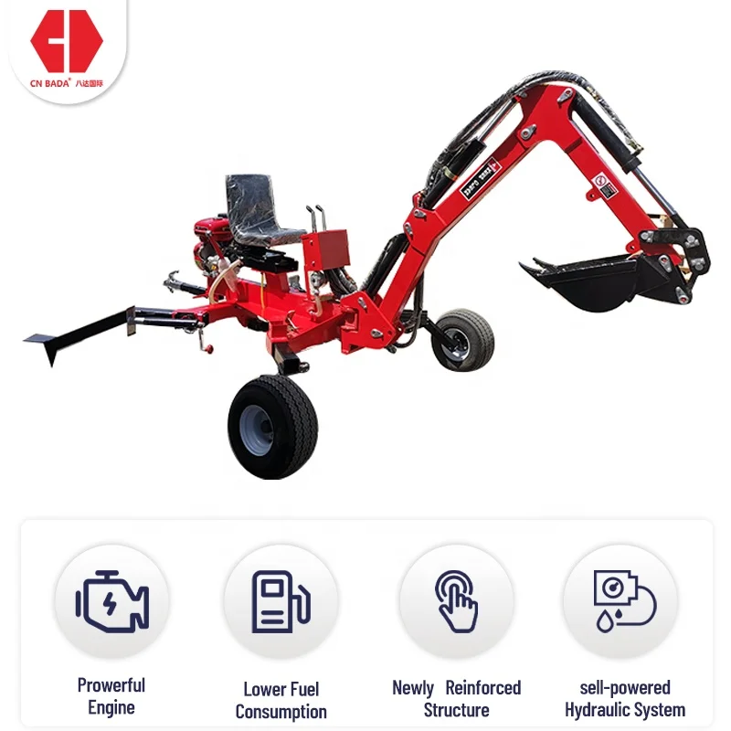 Ce Approved Mini Excavator Backhoe Towable Telescopic Telehandler Small 13HP 15hp 20hp Long Arm Walk Behind Backhoe