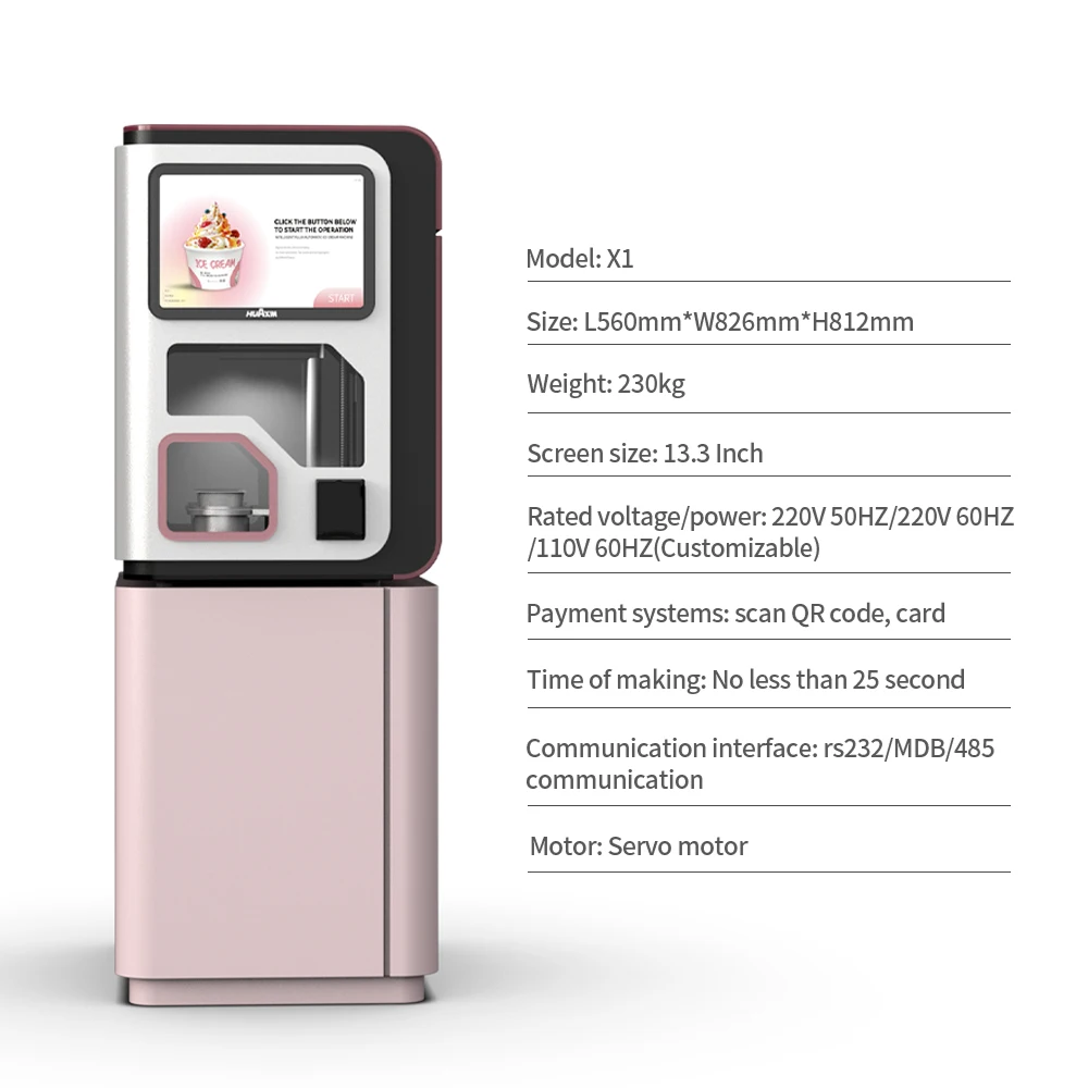 크림 바닐라 메이커 공급 업체 트렌드 로봇 간식 아이스크림 소프트 아이 스무디 바 이탈리안 크림 냉동 요구르트 판매기 SDK 코인|  Alibaba.com