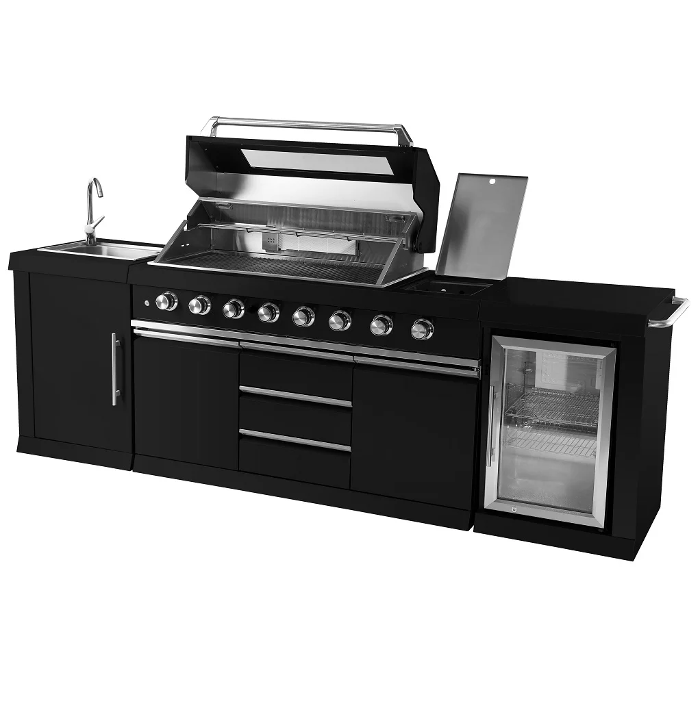 Best Selling 6 Burner Stainless Steel Outdoor Kitchen Commercial Gas