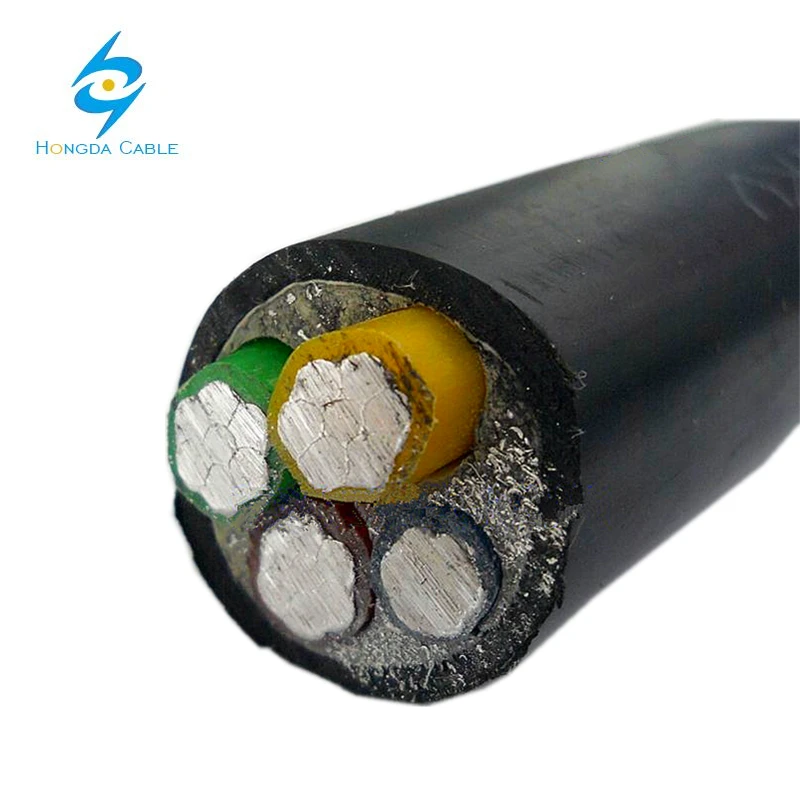 3 Phase Low Voltage XLPE Insulated Power Cable PVC Insulation 10mm 16mm 25mm 4 Core Aluminium Underground Electric Wire