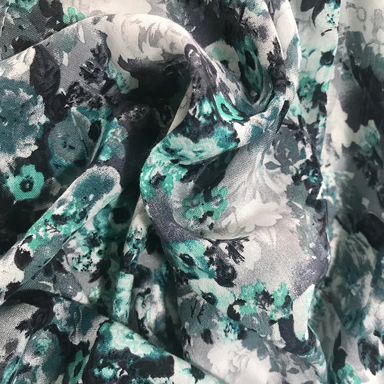 32S 36S дешевая вискозная ткань с принтом из Китая