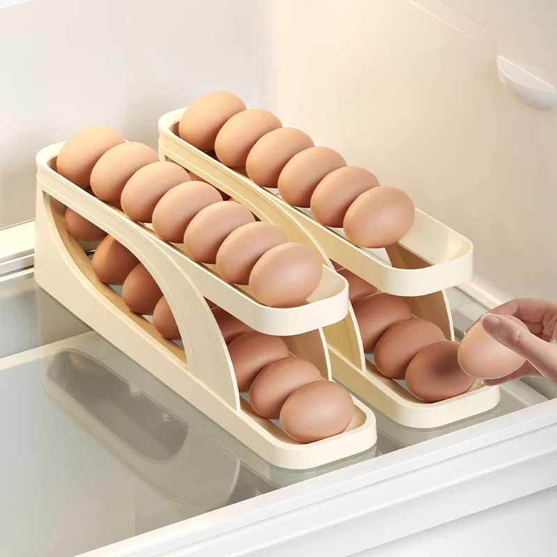 Egg storage box Side of refrigerator storage rack Kitchen special for egg tray Food grade multi-layer egg carton