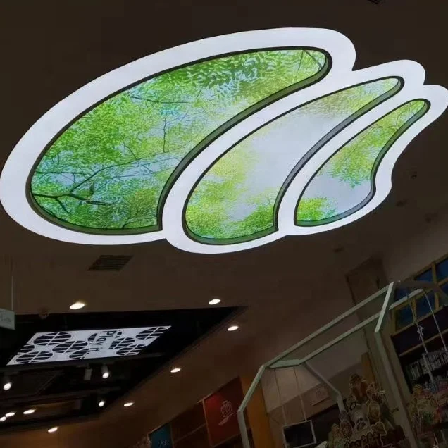 ZHIHAI Custom Company logo Culture Showroom Ceiling Wall Lightbox Panel ...