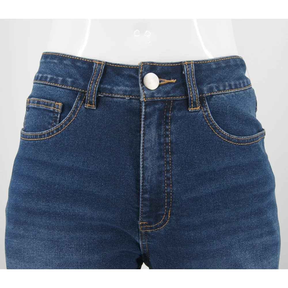 Women's Wide Leg Jeans with Studded Side & Distressed Design High Waist Casual Denim Pants