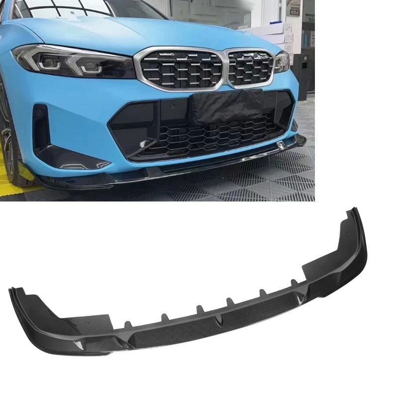 Carbon Fiber Look Front Bumper Lip Splitter For 2023-2025 BMW G20 M-Sport – 3-Piece Kit