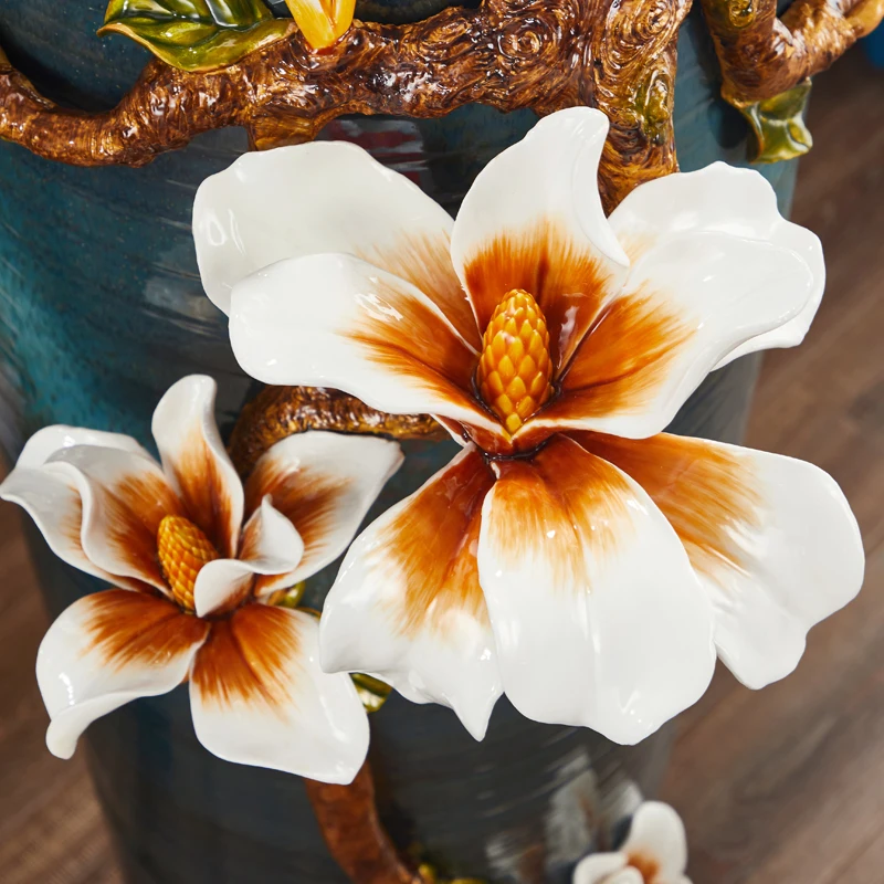 NOSHMAN Florero de piso de Home Decorativo Porcelana Luxo Esmalte