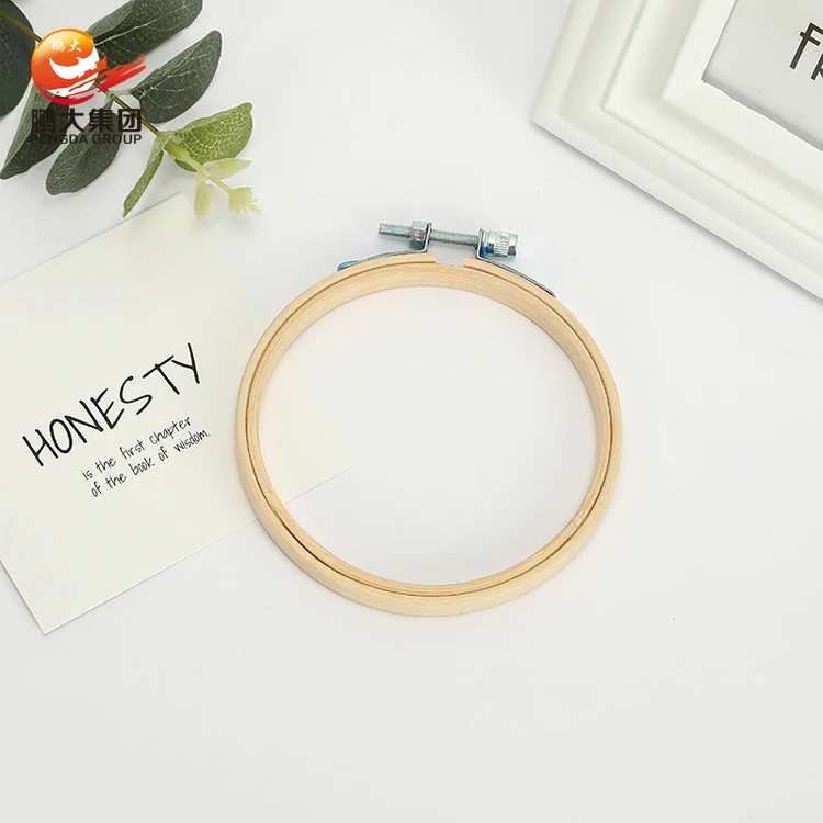 Wholesale Multisize Stitch Shed Stand Frames Round Mini Natural Bamboo Embroidery Hoops