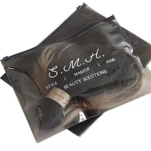 Luxury Custom Wig Bag Hair Extension Packaging Plastic Zipper Pouch Bag Waterproof Pvc Clothing Zip Lock Bag For Garment