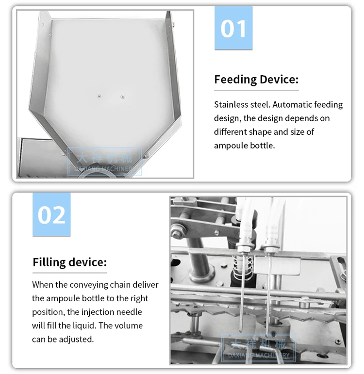 ALG-2 Manufacturer Liquid Ampul Production Glass Ampoule Filling and Sealing Ampule Machine supplier