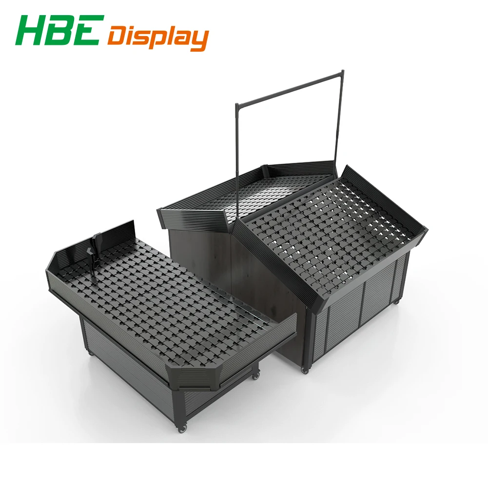 Plastic  Slope Sizes Customized Vegetable and Fruit Display Rack