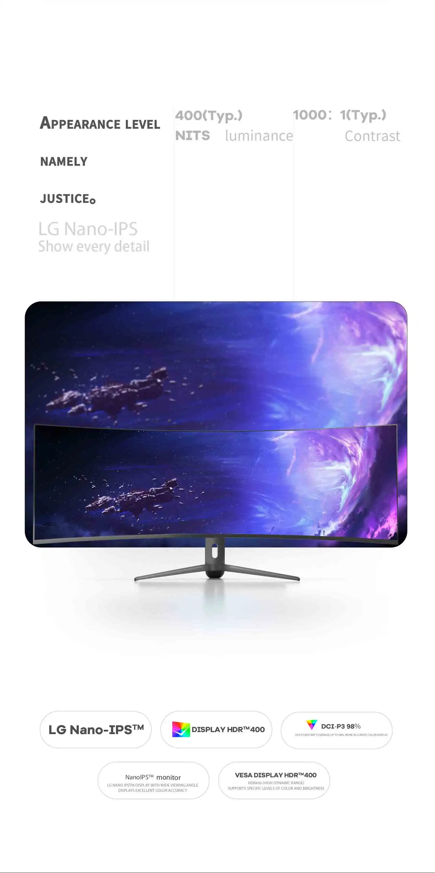 49 Inch Monitor Ultra Wide 32:9 Curved Screen 5K Gaming