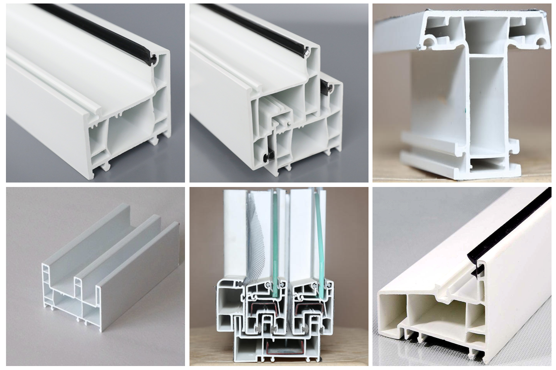 Factory Extrusion 60/80 Sliding Pvc Window 90 Degree Supplier Pvc
