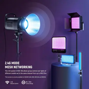 NEEWER CB100C 130W RGB LED Video Light Full Color 2700K-6500K Silent Continuous Output Bowens Mount for Photographic Lighting product image