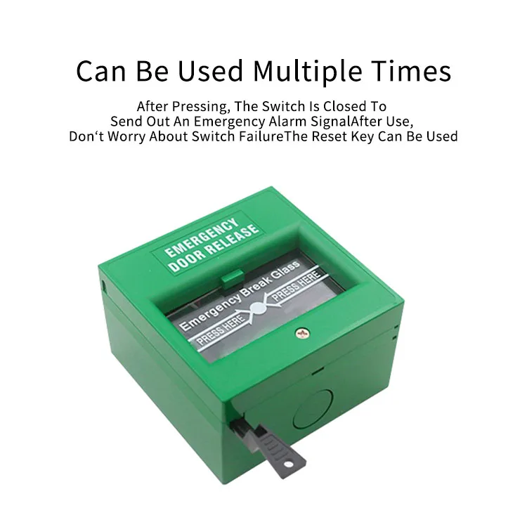Green Break Glass Emergency Stop Push Button Switch - OEM/ODM