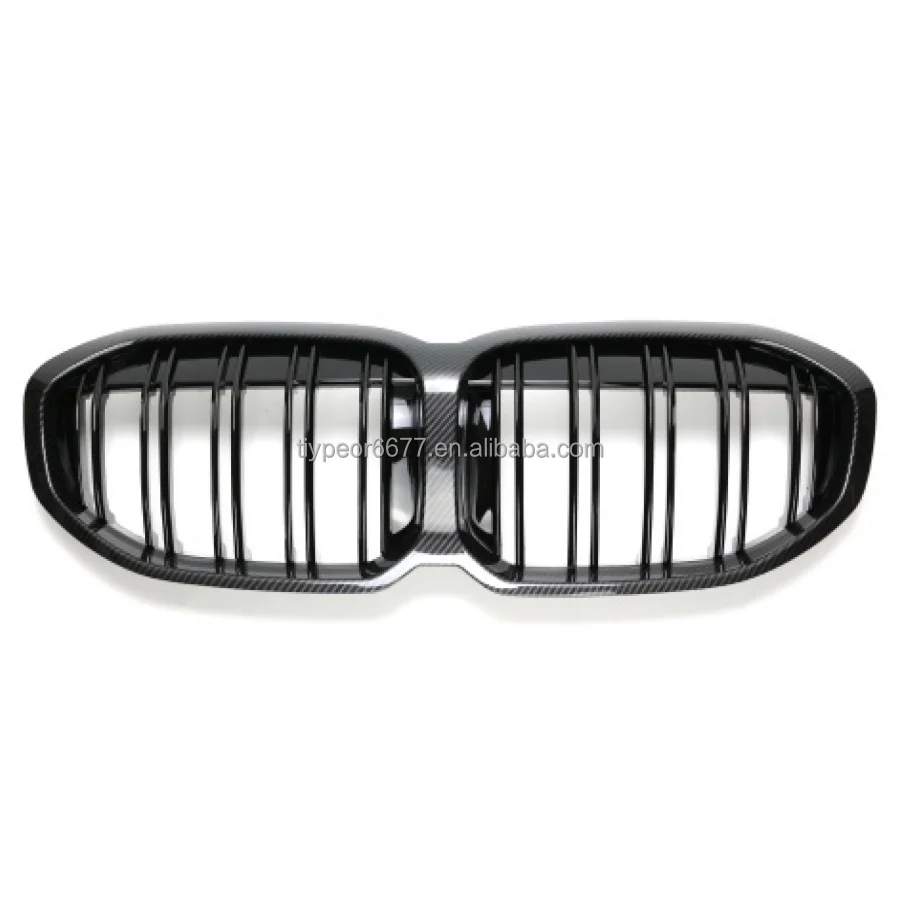 product tiypeor kidney grill double line for bmw series 1 f40 2020   2023 front center facelift grille carbon matte glossy black 3 color-5
