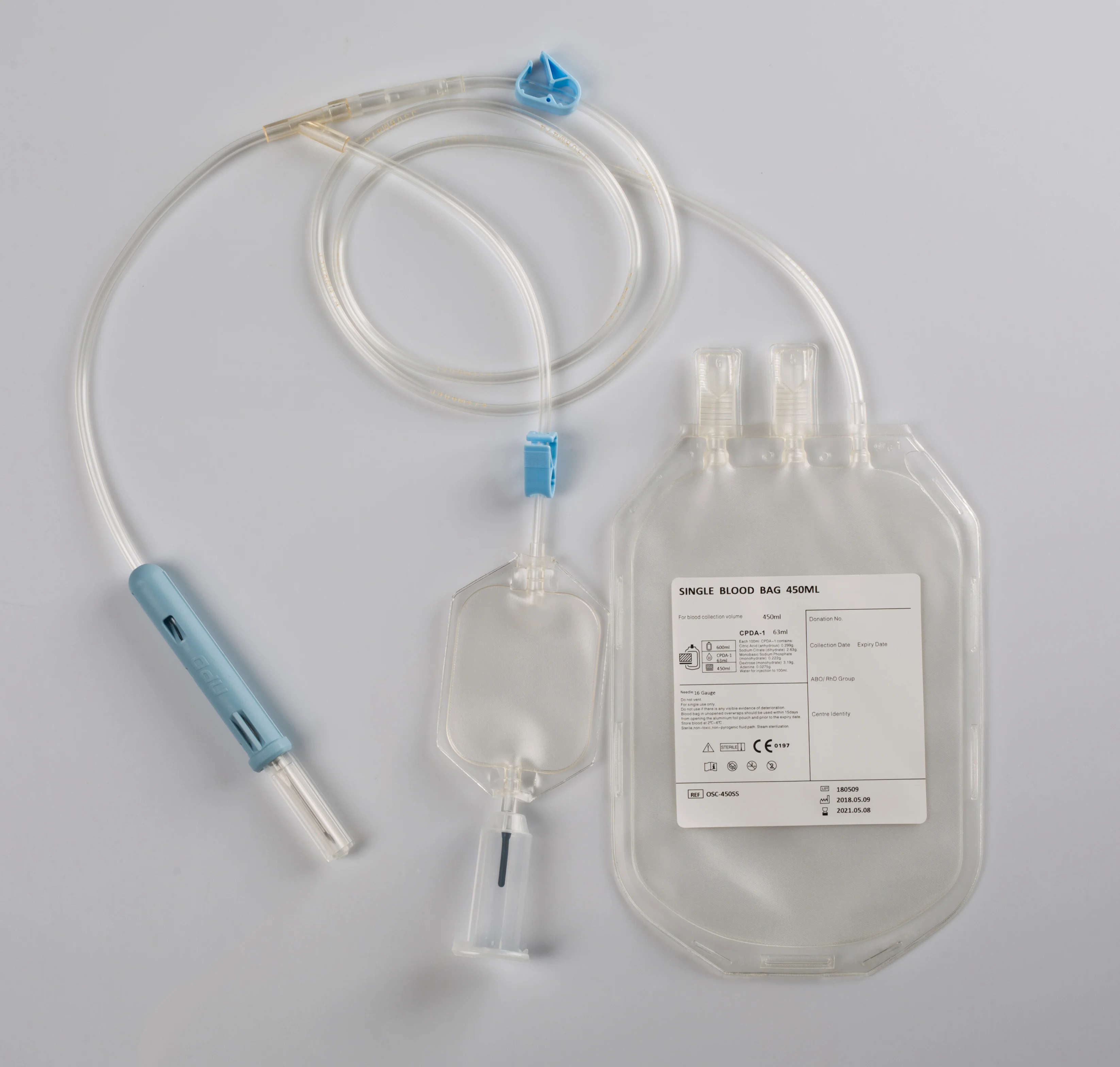 Medical Transfusion Blood Bag 250ml 350ml 450 Ml 500ml Single Double