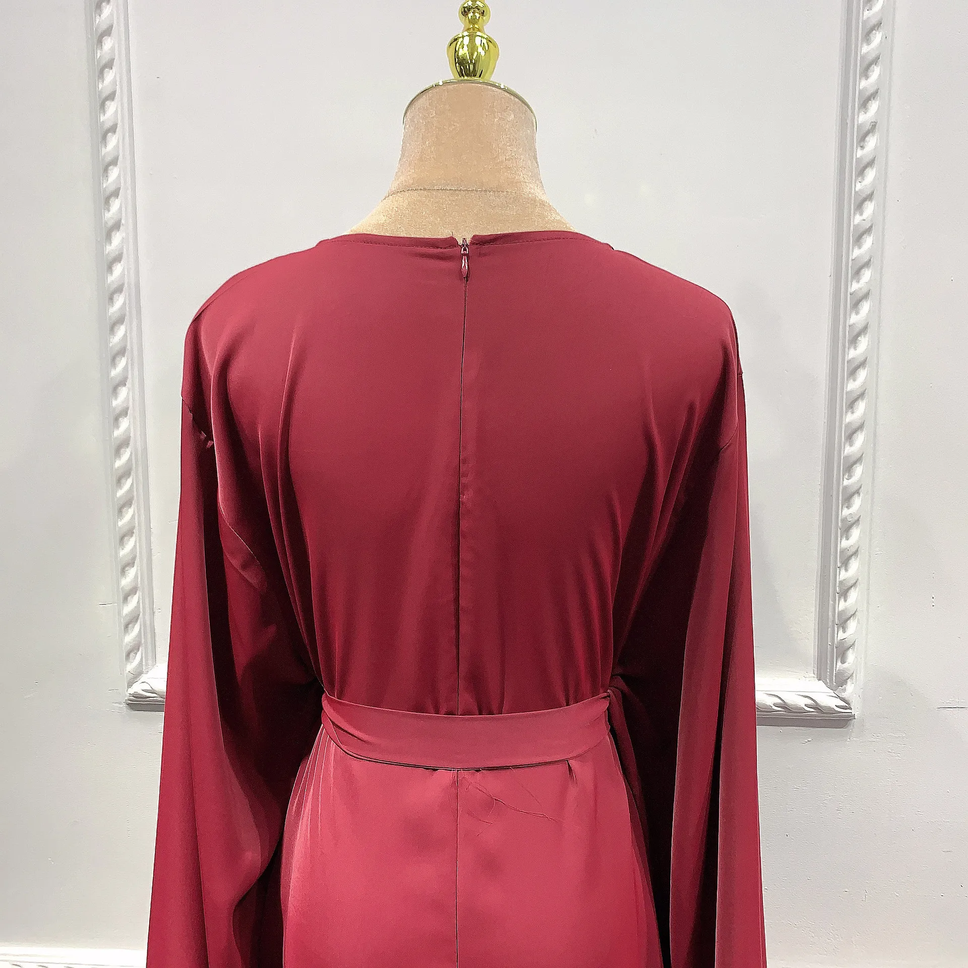 Wholesale Dubai Turkey Solid Color Simple Modest Kaftan Islamic