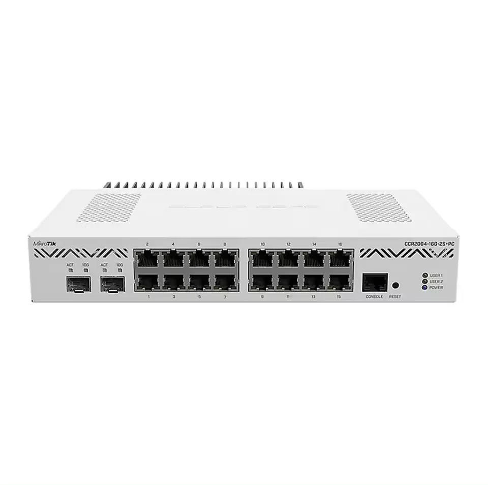 Original New Mikrotik Ccr2004-16g-2s+pc 16 Gigabit Smart Router With A ...