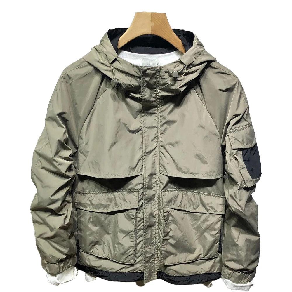 New fashion men autumn winter windproof waterproof breathable warm pockets fleece inner coat long sleeve outdoor jacket_voghion.com